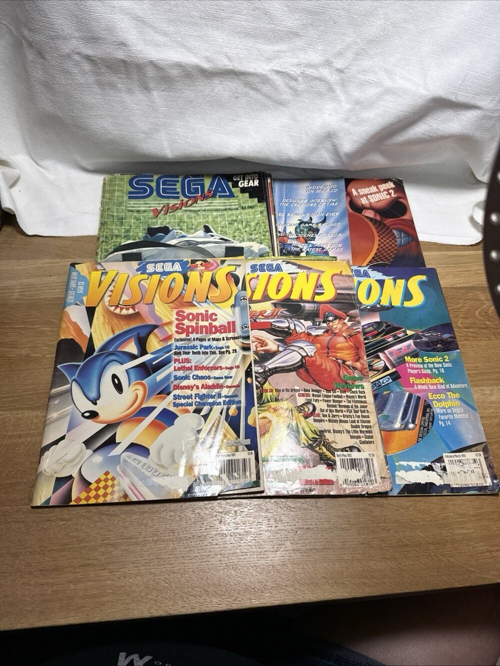 Lot of 6 Sega Visions Magazines (April May 91 to October November 93)